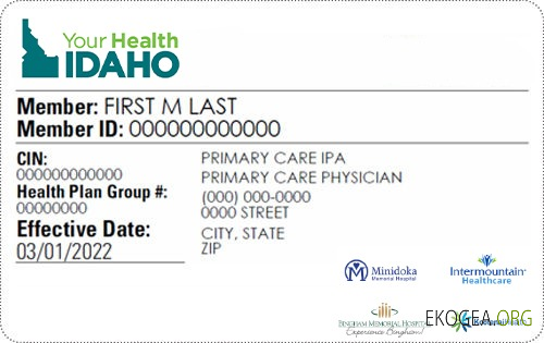 Carte d'assurance maladie de l'Idaho